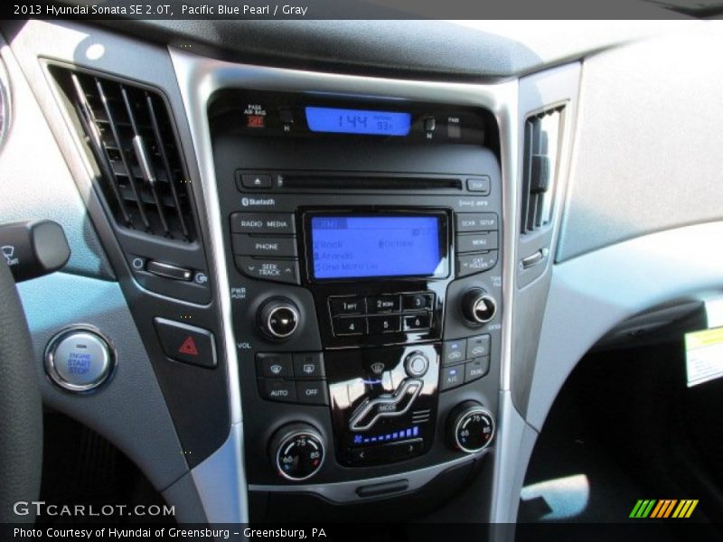 Pacific Blue Pearl / Gray 2013 Hyundai Sonata SE 2.0T