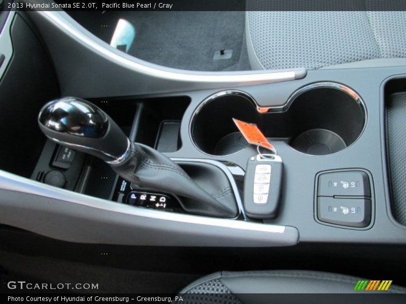 Pacific Blue Pearl / Gray 2013 Hyundai Sonata SE 2.0T