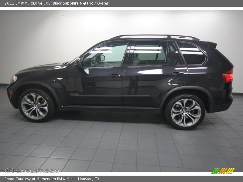 Black Sapphire Metallic / Oyster 2011 BMW X5 xDrive 50i