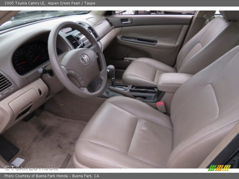 Aspen Green Pearl / Taupe 2005 Toyota Camry LE