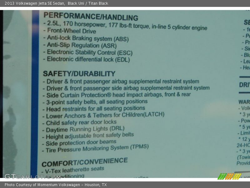 Black Uni / Titan Black 2013 Volkswagen Jetta SE Sedan