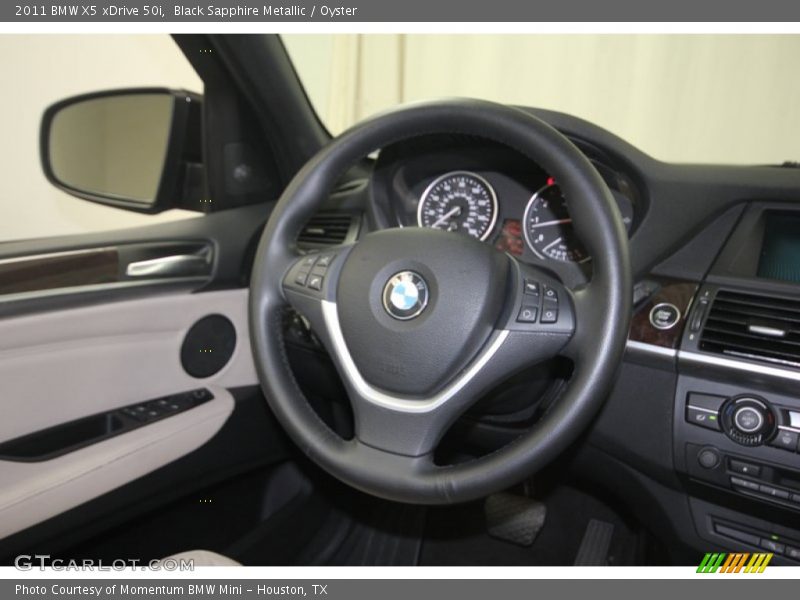 Black Sapphire Metallic / Oyster 2011 BMW X5 xDrive 50i