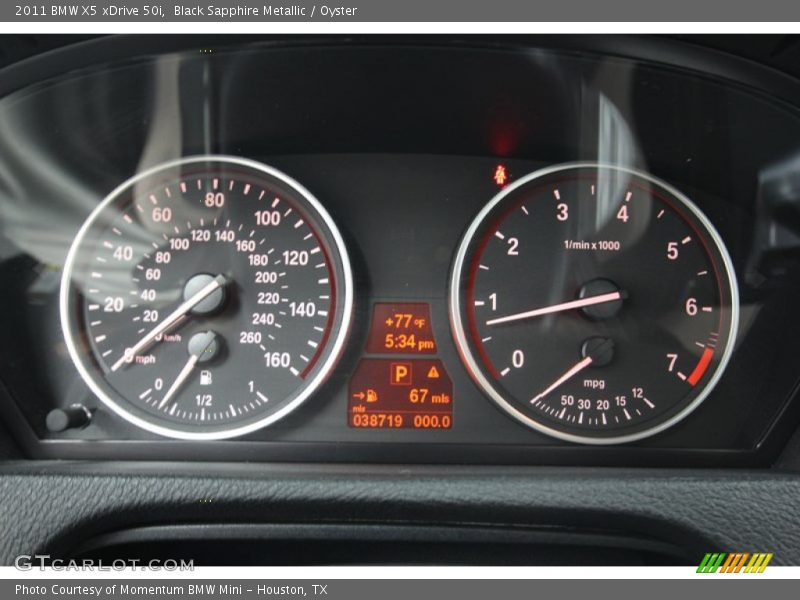 Black Sapphire Metallic / Oyster 2011 BMW X5 xDrive 50i