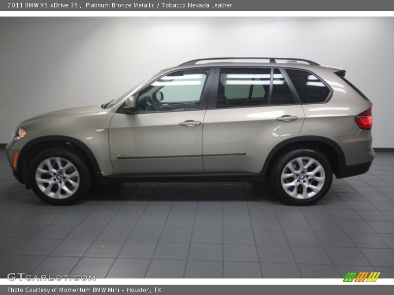 Platinum Bronze Metallic / Tobacco Nevada Leather 2011 BMW X5 xDrive 35i