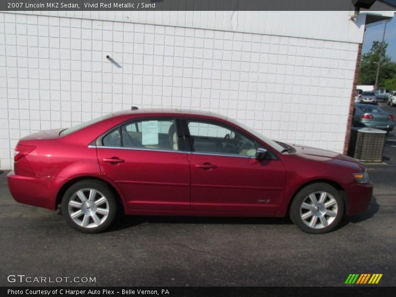 Vivid Red Metallic / Sand 2007 Lincoln MKZ Sedan