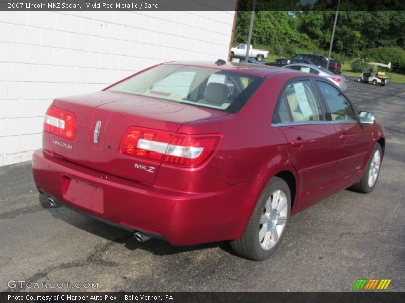 Vivid Red Metallic / Sand 2007 Lincoln MKZ Sedan