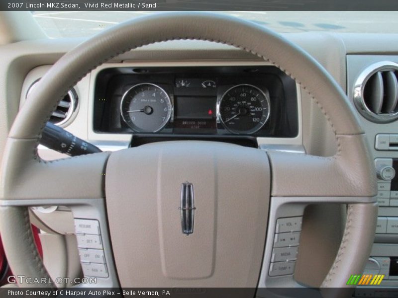 Vivid Red Metallic / Sand 2007 Lincoln MKZ Sedan