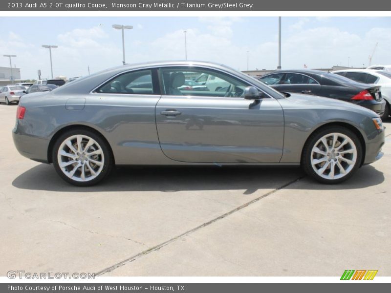 Monsoon Gray Metallic / Titanium Grey/Steel Grey 2013 Audi A5 2.0T quattro Coupe