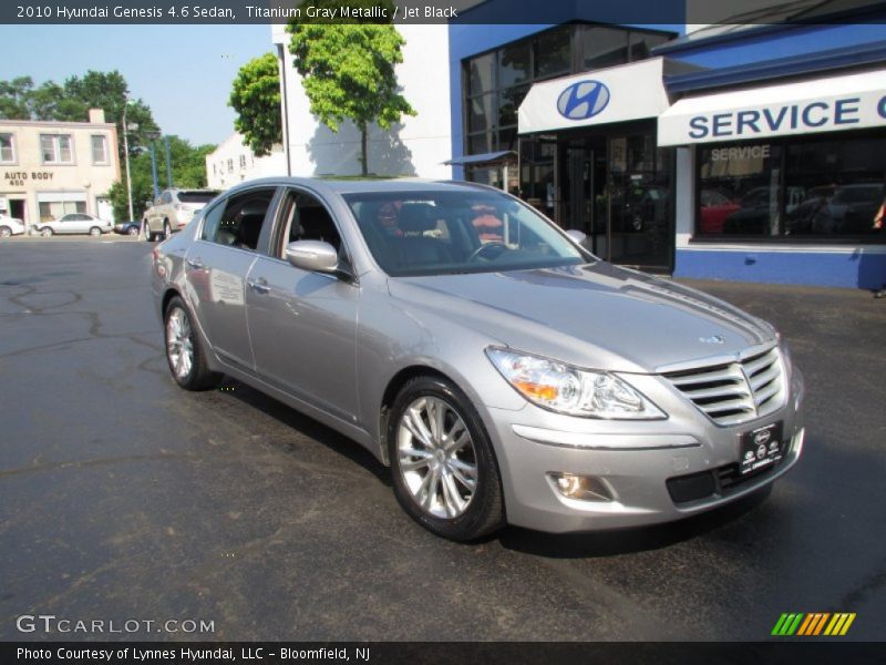 Titanium Gray Metallic / Jet Black 2010 Hyundai Genesis 4.6 Sedan