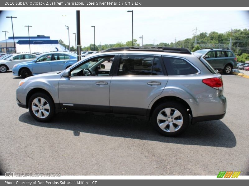 Steel Silver Metallic / Off Black 2010 Subaru Outback 2.5i Premium Wagon