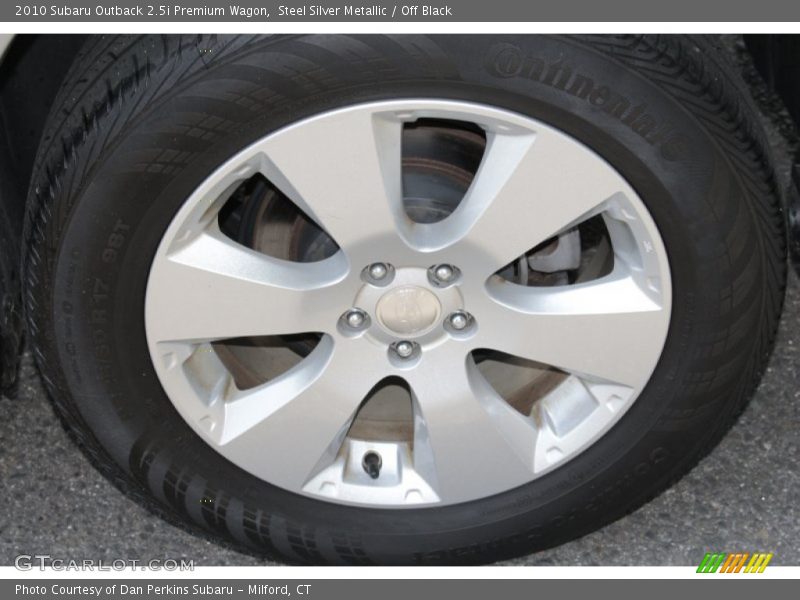 Steel Silver Metallic / Off Black 2010 Subaru Outback 2.5i Premium Wagon
