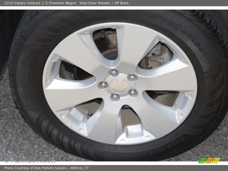Steel Silver Metallic / Off Black 2010 Subaru Outback 2.5i Premium Wagon