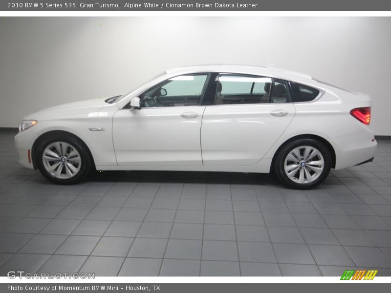 Alpine White / Cinnamon Brown Dakota Leather 2010 BMW 5 Series 535i Gran Turismo