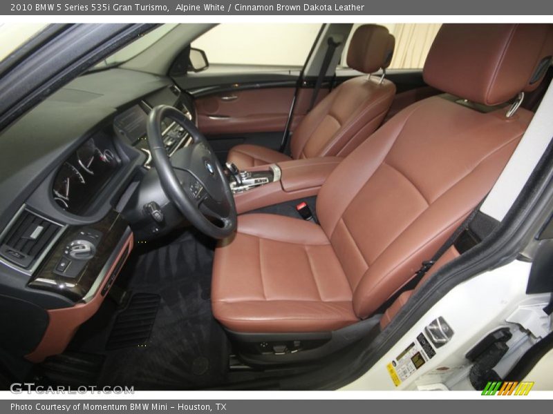 Alpine White / Cinnamon Brown Dakota Leather 2010 BMW 5 Series 535i Gran Turismo