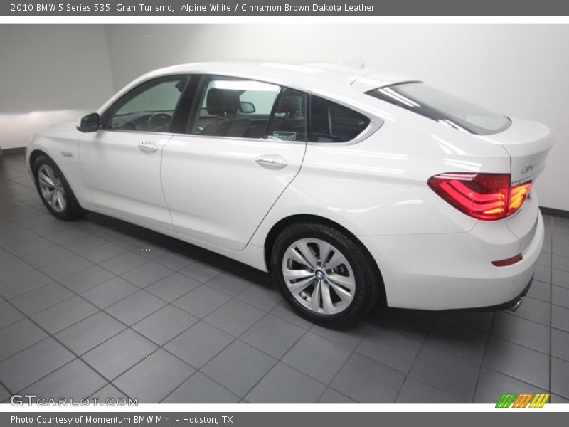 Alpine White / Cinnamon Brown Dakota Leather 2010 BMW 5 Series 535i Gran Turismo