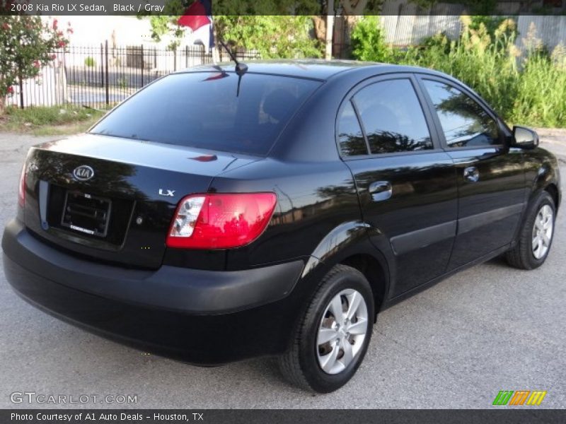 Black / Gray 2008 Kia Rio LX Sedan