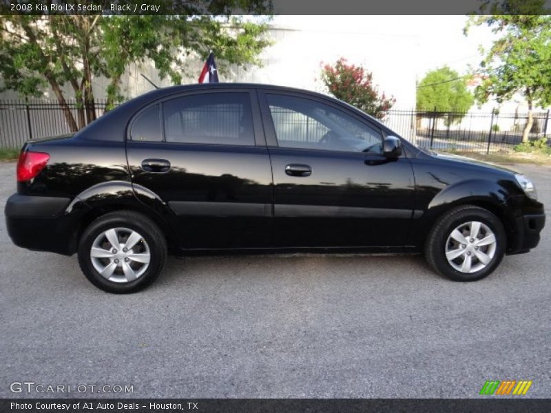 Black / Gray 2008 Kia Rio LX Sedan