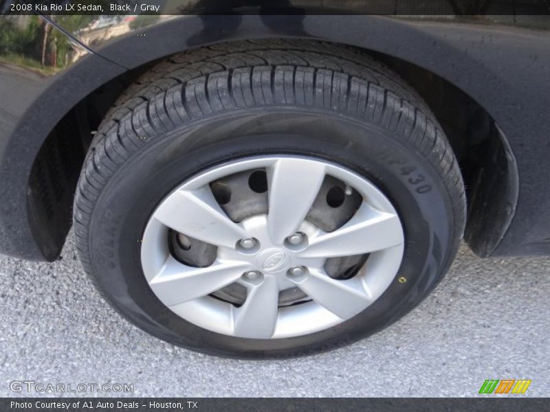 Black / Gray 2008 Kia Rio LX Sedan