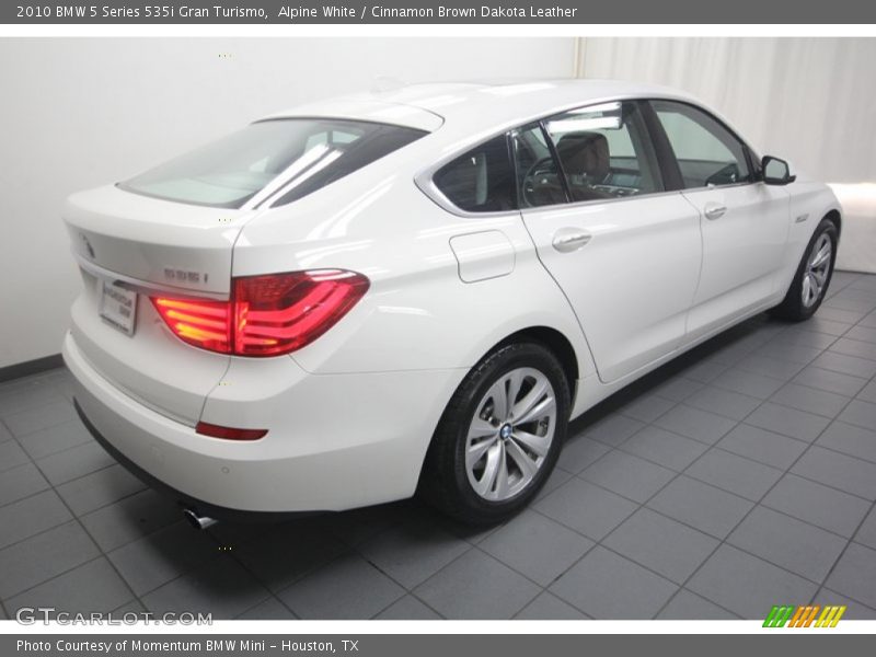Alpine White / Cinnamon Brown Dakota Leather 2010 BMW 5 Series 535i Gran Turismo