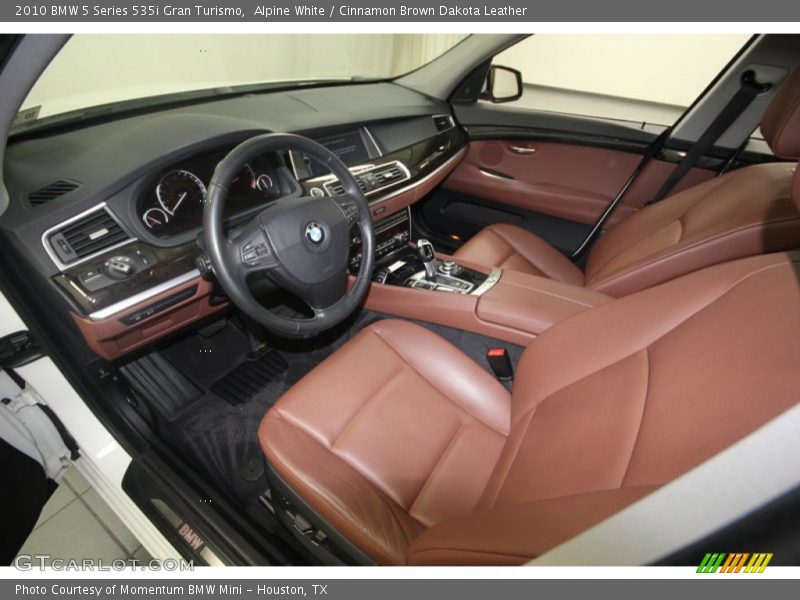 Alpine White / Cinnamon Brown Dakota Leather 2010 BMW 5 Series 535i Gran Turismo