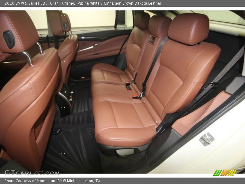 Rear Seat of 2010 5 Series 535i Gran Turismo