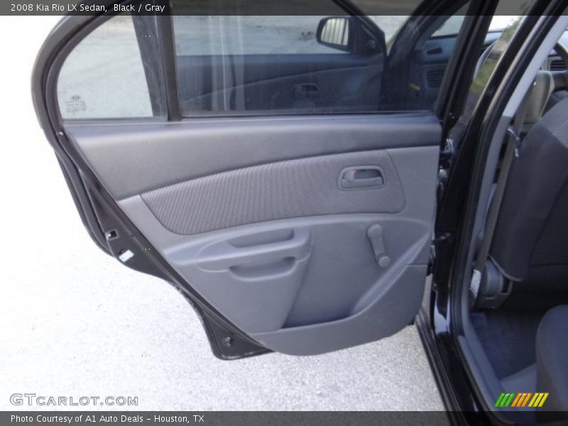 Black / Gray 2008 Kia Rio LX Sedan