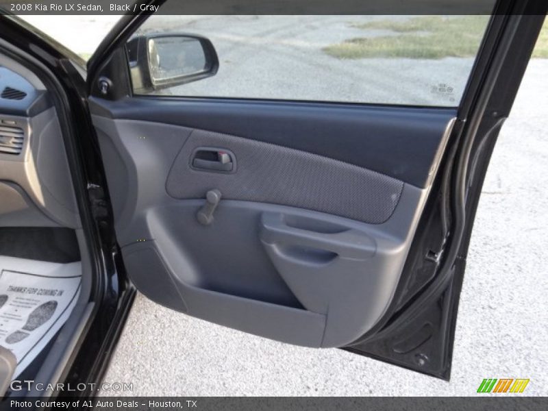 Black / Gray 2008 Kia Rio LX Sedan