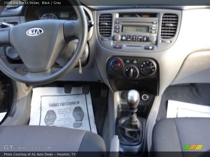 Black / Gray 2008 Kia Rio LX Sedan