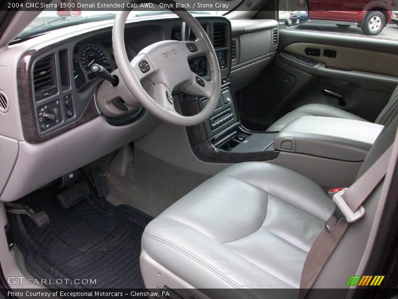 Onyx Black / Stone Gray 2004 GMC Sierra 1500 Denali Extended Cab AWD
