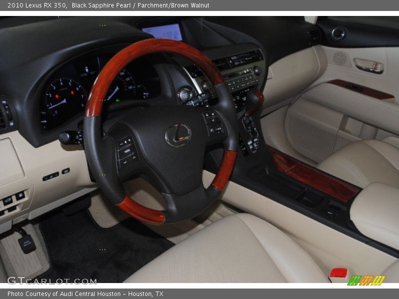 Black Sapphire Pearl / Parchment/Brown Walnut 2010 Lexus RX 350