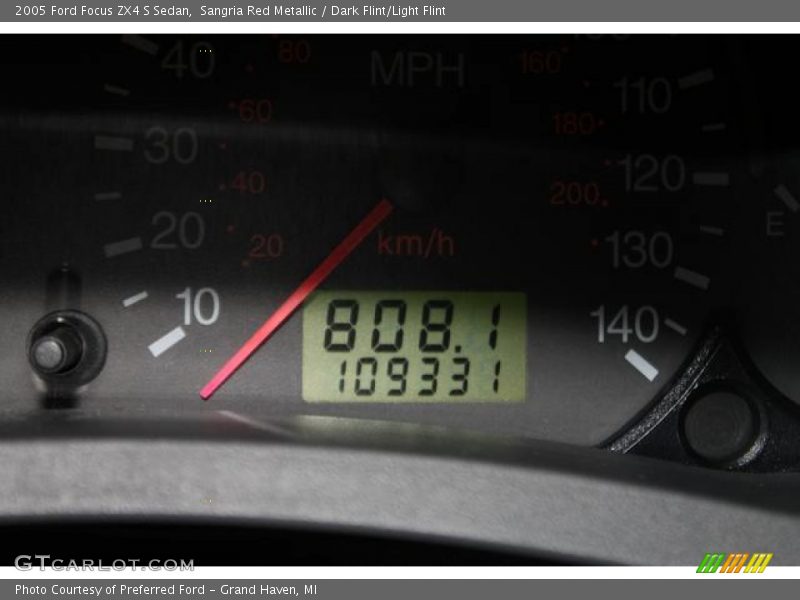 Sangria Red Metallic / Dark Flint/Light Flint 2005 Ford Focus ZX4 S Sedan