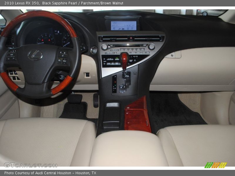 Black Sapphire Pearl / Parchment/Brown Walnut 2010 Lexus RX 350