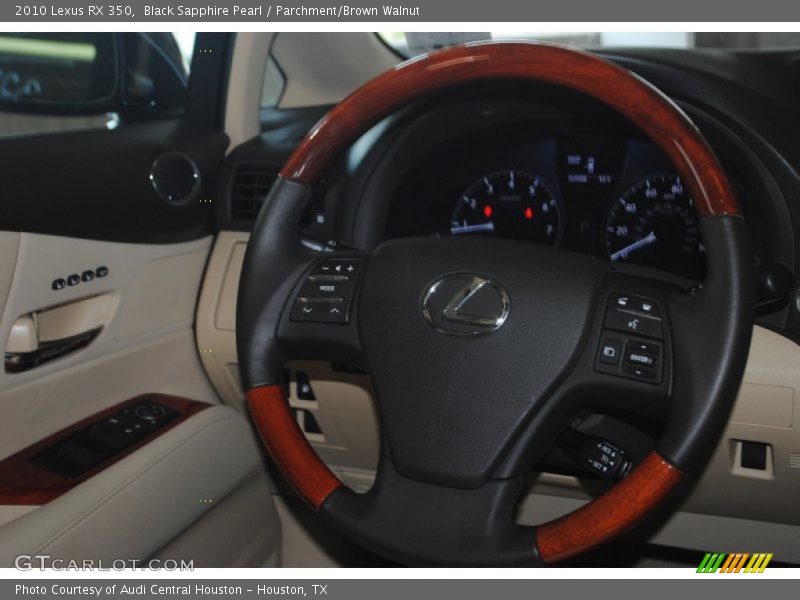 Black Sapphire Pearl / Parchment/Brown Walnut 2010 Lexus RX 350