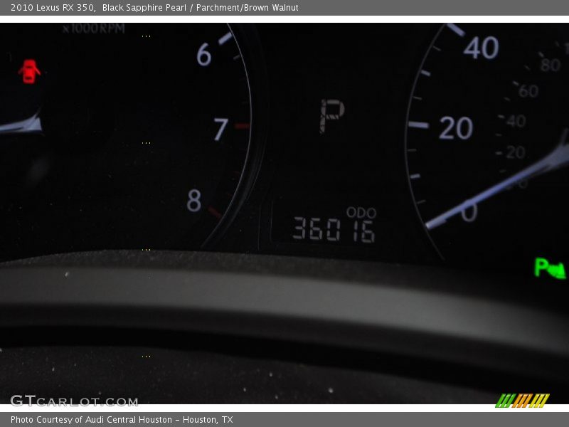 Black Sapphire Pearl / Parchment/Brown Walnut 2010 Lexus RX 350