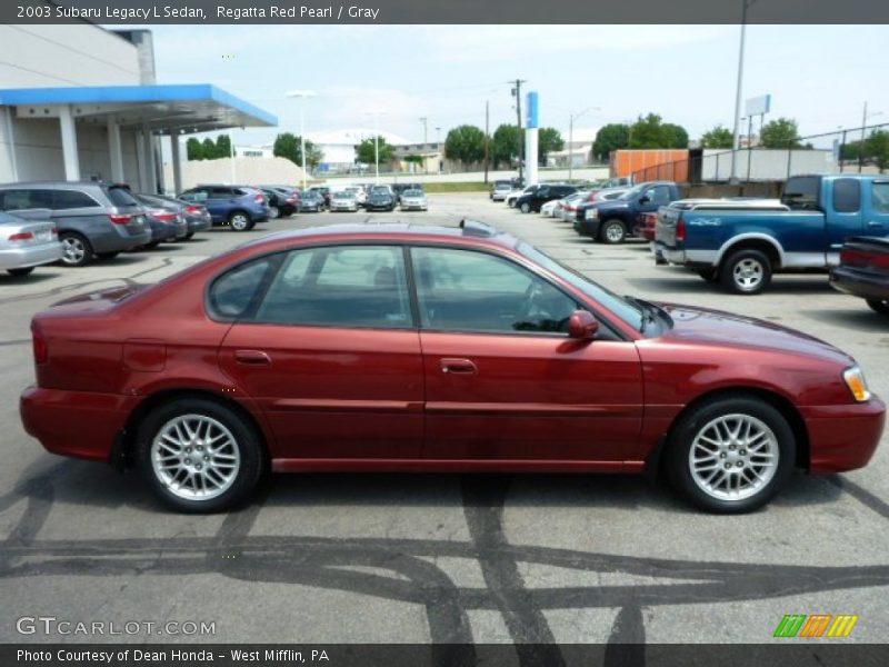 Regatta Red Pearl / Gray 2003 Subaru Legacy L Sedan