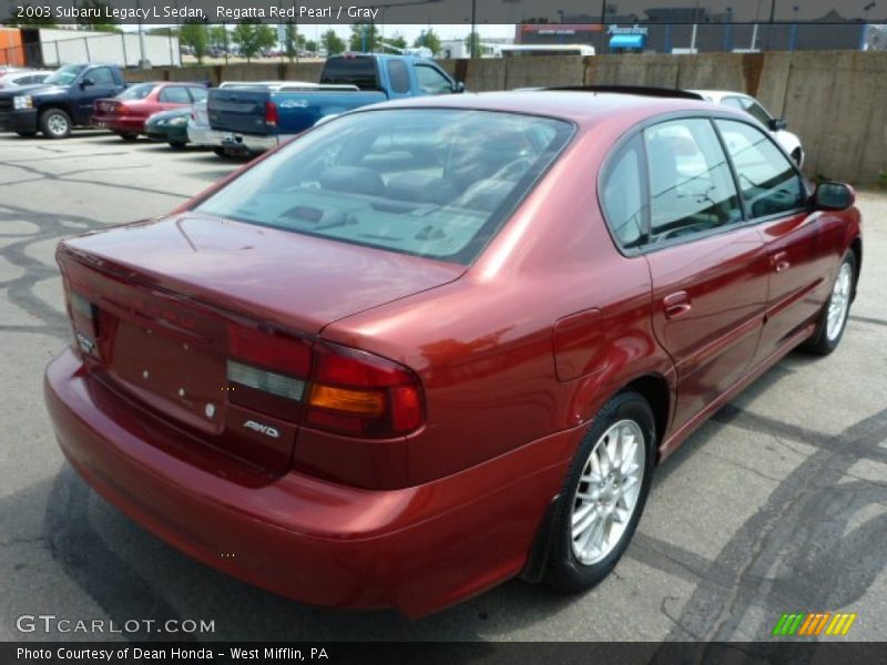 Regatta Red Pearl / Gray 2003 Subaru Legacy L Sedan