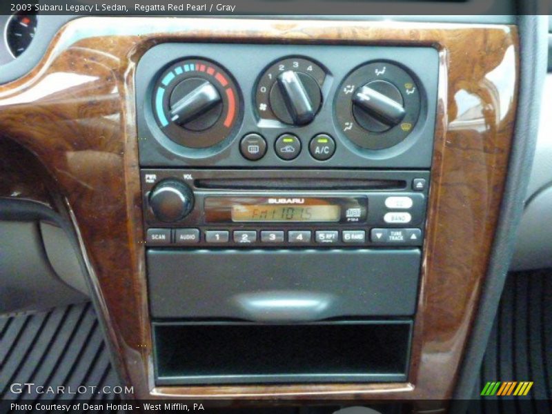 Controls of 2003 Legacy L Sedan