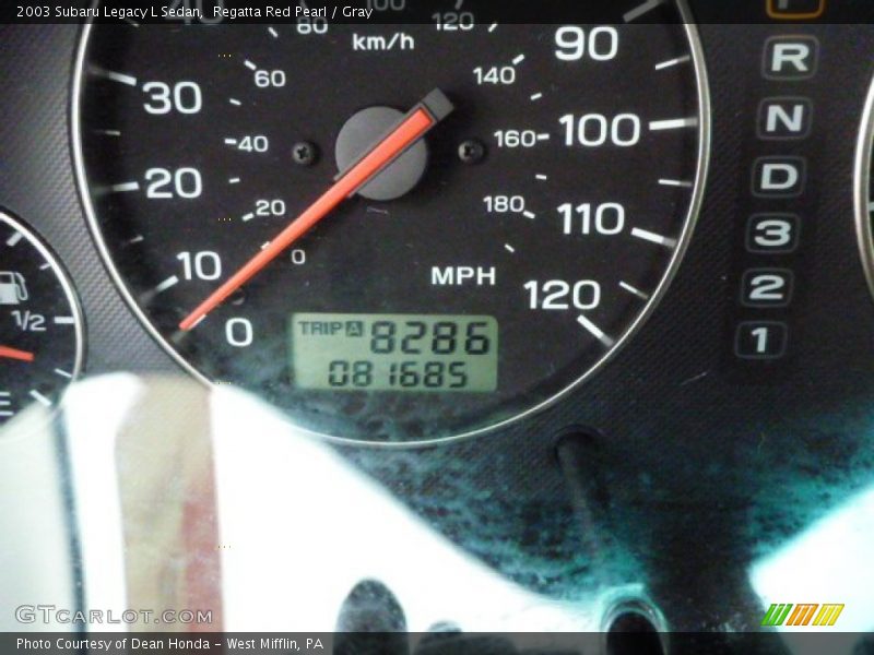 Regatta Red Pearl / Gray 2003 Subaru Legacy L Sedan