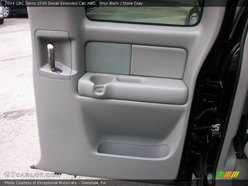 Onyx Black / Stone Gray 2004 GMC Sierra 1500 Denali Extended Cab AWD