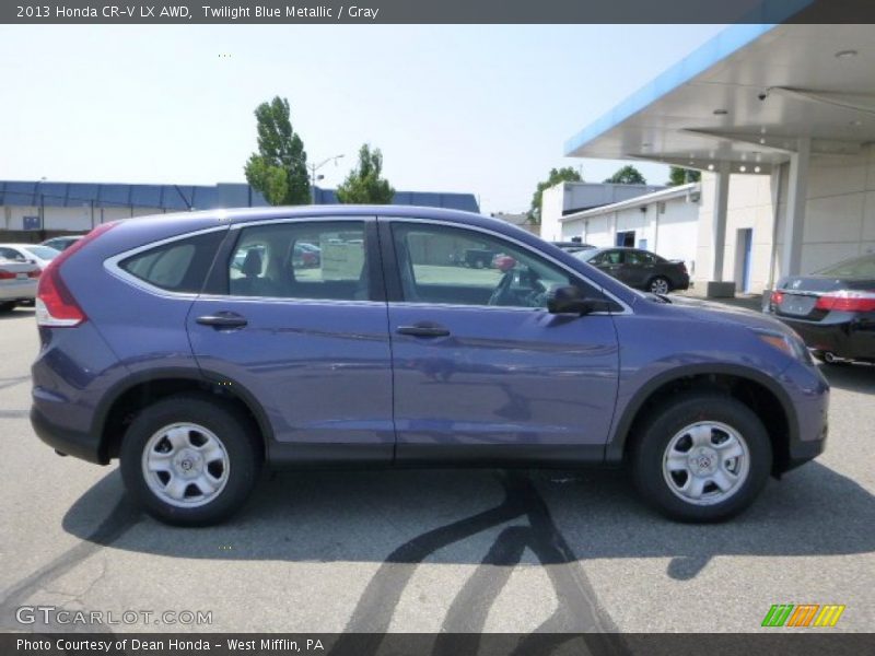 Twilight Blue Metallic / Gray 2013 Honda CR-V LX AWD