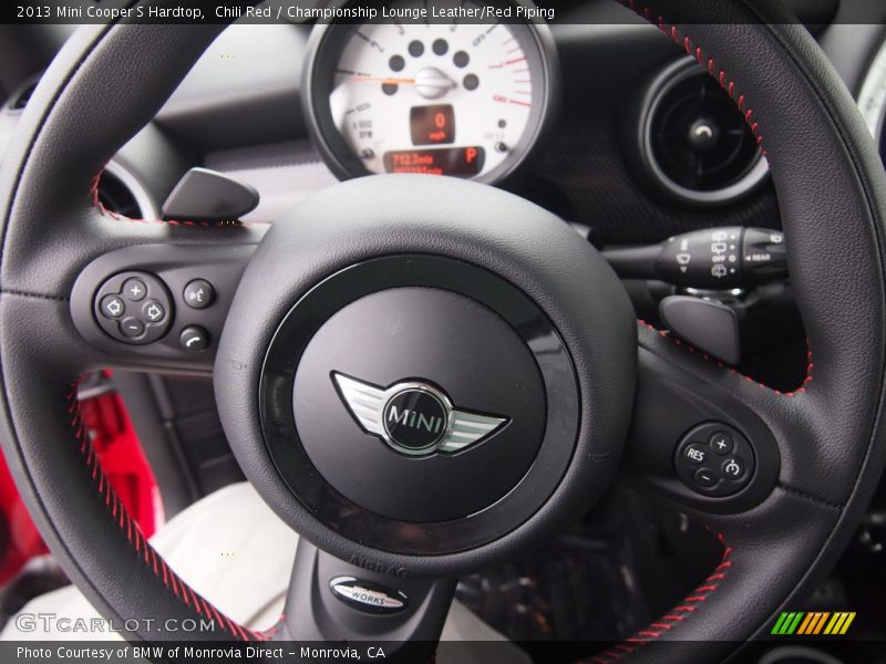 Chili Red / Championship Lounge Leather/Red Piping 2013 Mini Cooper S Hardtop
