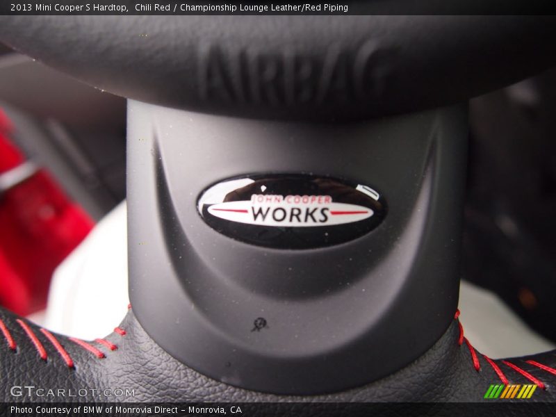 Chili Red / Championship Lounge Leather/Red Piping 2013 Mini Cooper S Hardtop