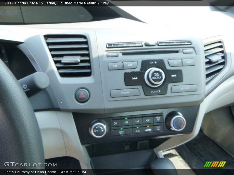 Controls of 2012 Civic NGV Sedan