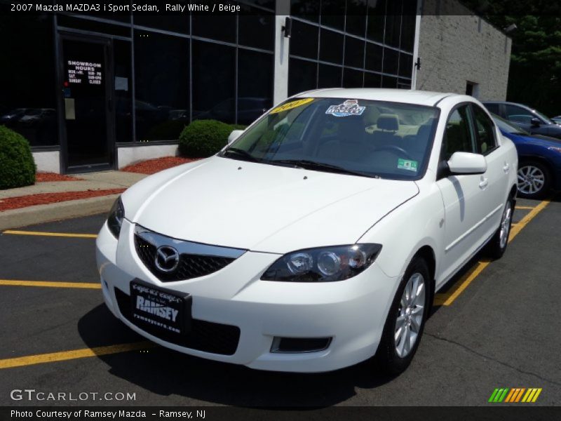 Rally White / Beige 2007 Mazda MAZDA3 i Sport Sedan