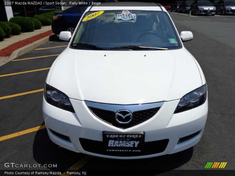 Rally White / Beige 2007 Mazda MAZDA3 i Sport Sedan