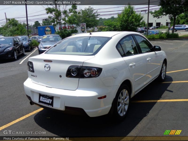 Rally White / Beige 2007 Mazda MAZDA3 i Sport Sedan