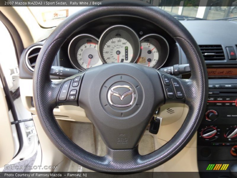  2007 MAZDA3 i Sport Sedan Steering Wheel