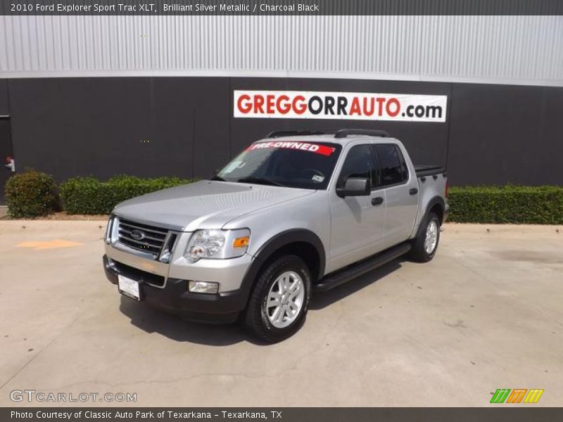 Brilliant Silver Metallic / Charcoal Black 2010 Ford Explorer Sport Trac XLT
