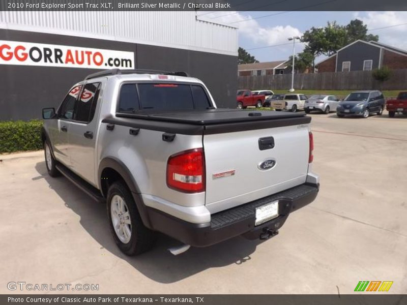 Brilliant Silver Metallic / Charcoal Black 2010 Ford Explorer Sport Trac XLT