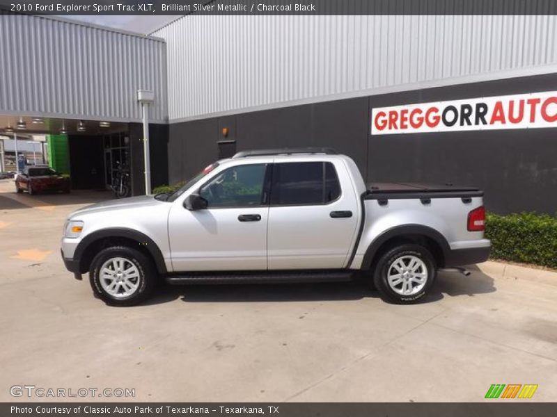 Brilliant Silver Metallic / Charcoal Black 2010 Ford Explorer Sport Trac XLT